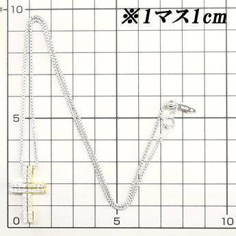 TASAKI Diamond Necklace 0.64ct K18WG YG Cross 2way Brand TASAKI | 18K Diamond Daily Use Luxurious Gorgeous Cute Stylish [Used] [SH119332]