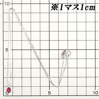 銀座ミワ ルビー ネックレス 0.48ct ダイヤモンド K18WG ブランド MIWA | 18金 ダイアモンド デイリーユース シンプル 上品 かわいい おしゃれ【中古】【SH119348】