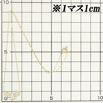 ポンテヴェキオ ダイヤモンド ネックレス 0.18ct K18YG 花 フラワー 植物 ボタニカル ブランド Ponte Vecchio | 18金 ダイアモンド デイリーユース かわいい おしゃれ【中古】【SH119358】