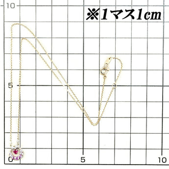 Star Jewelry Ruby Necklace Pink Sapphire Diamond K18PG Heart Circle Round Circle STAR JEWELRY | 18K Pink Sapphire Diamond Cute Stylish [SH119376]