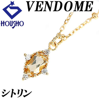 VENDOME AOYAMA Citrine Necklace Diamond K18YG Delicate Brand VENDOME AOYAMA | 18K Diamond Daily Use Simple Cute Stylish [Used] [SH119379]