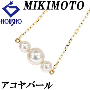 MIKIMOTO Akoya Pearl Necklace 4.0-6.0mm Brand MIKIMOTO | 18K Akoya Pearl White Pearl Japanese Pearl Daily Use Simple Cute Stylish [Used] [SH119380]