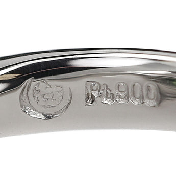 三越 グリーントルマリン リング 1.40ct ダイヤモンド Pt900 三角形 トリリアント ブランド MITUKOSHI | ダイアモンド 上品 エレガント かわいい おしゃれ【中古】【SH119483】