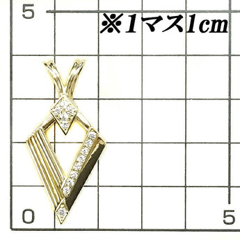 Waltham Diamond Pendant Top K18YG Swinging Openwork Brand WALTHAM | 18K Gold Diamond Luxurious Gorgeous Cute Stylish [Used] [SH119491]
