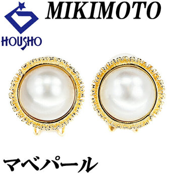 MIKIMOTO Mabe Pearl Earrings 11.5mm K18YG Single Pearl Brand MIKIMOTO | 18K Mabe Pearl White Pearl Semicircular Pearl Semicircular Pearl Elegant Cute Stylish [Used] [SH119666]
