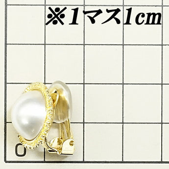 MIKIMOTO Mabe Pearl Earrings 11.5mm K18YG Single Pearl Brand MIKIMOTO | 18K Mabe Pearl White Pearl Semicircular Pearl Semicircular Pearl Elegant Cute Stylish [Used] [SH119666]