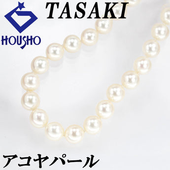 タサキ 田崎真珠 アコヤパール ネックレス 8.4-8.6mm K14WG 連 ブランド TASAKI | 14金 あこや真珠 白真珠 和珠 上品 冠婚葬祭 かわいい おしゃれ【中古】【SH119675】