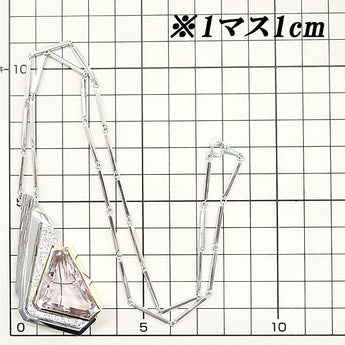 タサキ 田崎真珠 クンツァイト ネックレス 34.23ct ダイヤモンド K18YG K14WG ブランド TASAKI | 18金 14金 ダイアモンド 豪華 個性的 かわいい おしゃれ【中古】【SH119679】