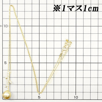 TASAKI Tasaki Pearl White South Sea Golden Pearl Long Necklace 11.3mm Diamond K18YG Leaf Plant Botanical TASAKI | 18K White South Sea Pearl White Pearl South Sea Pearl Diamond [SH119686]