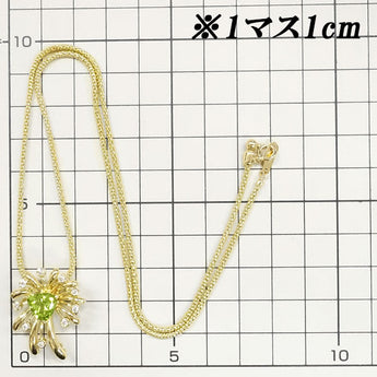 松沢安行 ペリドット ネックレス 2.25ct ダイヤモンド K18YG 作家 デザイナー | 18金 ダイアモンド 豪華 ゴージャス かわいい おしゃれ【中古】【SH119689】