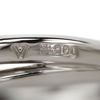VERITE Diamond Pinky Ring 0.20ct Pt900 Layered Style Double Line Openwork Brand VERITE | Diamond Daily Use Simple Cute Stylish [Used] [SH119765]