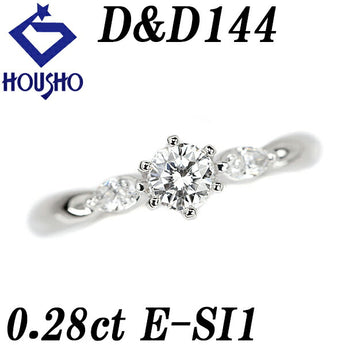 D&amp;D144 Diamond Ring 0.28ct Pt900 Graded Certificate Brand | Diamond Elegant Simple Cute Stylish [Used] [SH119814]