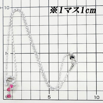 松沢安行 ピンクスピネル ネックレス 1.09ct ダイヤモンド K18WG 透かし 揺れる 作家 デザイナー | 18金 ダイアモンド 豪華 ゴージャス かわいい おしゃれ【中古】【SH119831】