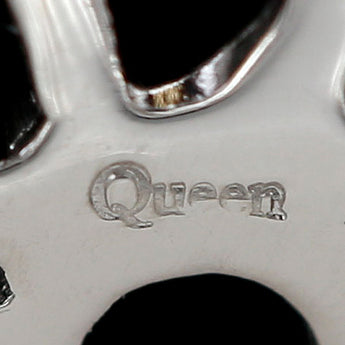 クイーン オニキス リング ダイヤモンド K18WG 花 フラワー 植物 ボタニカル アールヌーヴォー ミル打ち ミルグレイン Queen | 18金 ダイアモンド 豪華 ゴージャス 上品 かわいい おしゃれ【SH120115】