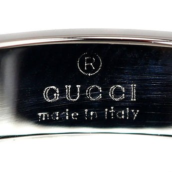 グッチ アイコン リング K18WG #21 メンズ ユニセックス バンドリング 地金のみ 石なし ブランド GUCCI | 18金 デイリーユース シンプル かわいい おしゃれ【中古】【SH120122】