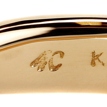 4℃ 淡水パール リング 2.5-3.7mm K18YG 葉 リーフ 植物 ボタニカル ブランド ヨンドシー | 18金 淡水真珠 白真珠 デイリーユース シンプル かわいい おしゃれ【中古】【SH120130】