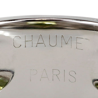 ショーメ ペリドット リング K18WG 太め 幅広 一粒石 ブランド Chaumet | 18金 豪華 ゴージャス かわいい おしゃれ【中古】【SH120139】