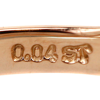 サマンサティアラ ダイヤモンド リング 0.04ct K18PG ティアラ 透かし ハート ミル打ち ミルグレイン SamanthaTiara | 18金 ダイアモンド デイリーユース かわいい おしゃれ【中古】【SH120159】