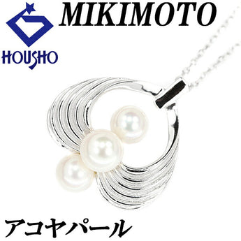 MIKIMOTO Akoya Pearl Necklace 6.2-7.0mm K14WG Brand MIKIMOTO | 14K Akoya Pearl White Pearl Japanese Pearl Daily Use Classical Elegant Cute Stylish [Used] [SH120199]