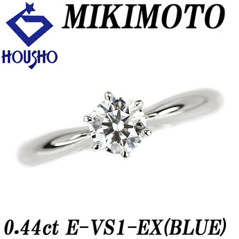MIKIMOTO Diamond Solitaire Ring 0.44ct Pt950 Graded Certificate Single Stone Solitaire 6 Prongs Brand MIKIMOTO | Diamond Elegant Cute Stylish [Used] [SH120206]