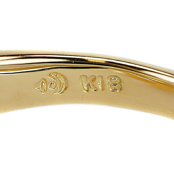 タサキ 田崎真珠 淡水パール リング 4.0mm K18YG リボン ブランド TASAKI | 18金 淡水真珠 白真珠 デイリーユース 上品 かわいい おしゃれ【中古】【SH120494】