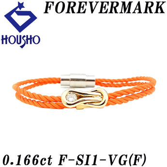 Forevermark Diamond Encordia Cord Bracelet 0.166ct K18PG Twisted Rope Single Stone Graded Certificate FOREVER MARK | 18K Diamond Cute [Used] [SH120512]