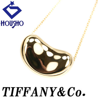 Tiffany Bean Necklace K18YG Bean Elsa Peretti Metal only No stones Brand TIFFANY&amp;Co. | 18K Daily use Simple Cute Stylish [Used] [SH120620]