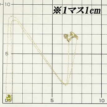 クレサンベール ペリドット ネックレス 0.30ct K18YG ミル打ち ミルグレイン 一粒石 ブランド CRESCENT VERT | 18金 デイリーユース シンプル かわいい おしゃれ【中古】【SH120640】