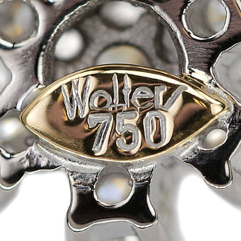 WOLFERS Diamond Necklace K18YG K18WG Flower Plant Botanical Pear Texture Matte WOLFERS | 18K Diamond Elegant Cute Stylish [Used] [SH120646]