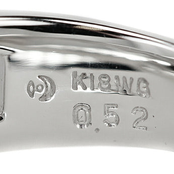 タサキ 田崎真珠 ダイヤモンド リング 0.52ct K18WG ダブル 重ね付け風 透かし ブランド TASAKI | 18金 ダイアモンド 豪華 ゴージャス かわいい おしゃれ【中古】【SH120677】