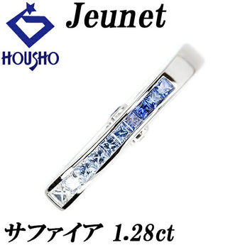 Jeunet Sapphire Pendant Top 1.28ct Diamond K18WG Gradient Mystery Setting | 18K Sapphire Diamond Elegant Cute Stylish [Used] [SH120687]