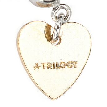 トリロジー ハートシェイプカット ダイヤモンド ネックレス 0.205ct K18WG 3連 変形カット ファンシーカット ブランド TRILOGY | 18金 ダイアモンド かわいい おしゃれ【中古】【SH120693】