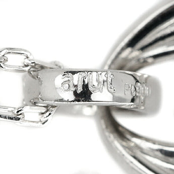 arut diamond necklace 0.08ct Pt900 circle round circle matte finish brand arut | diamond elegant cute stylish [used] [SH120696]