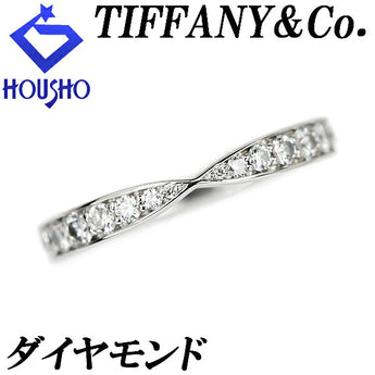 ティファニー ダイヤモンド ハーモニーバンド リング Pt950 ブランド TIFFANY&Co. | ダイアモンド デイリーユース シンプル 上品 かわいい おしゃれ【中古】【SH120768】