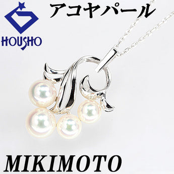 MIKIMOTO Akoya pearl necklace 5.3-6.8mm K14WG openwork brand MIKIMOTO | 14K Akoya pearl white pearl Japanese pearl daily use elegant cute stylish [Used] [SH120780]