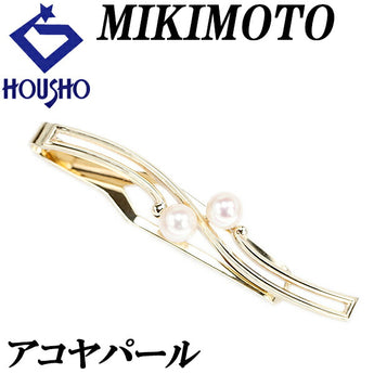 ミキモト アコヤパール タイピン 5.7mm K14YG タイクリップ ブランド MIKIMOTO | 14金 あこや真珠 白真珠 和珠 デイリーユース 上品 エレガント かわいい おしゃれ【中古】【SH120787】