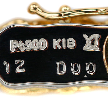 Nobuko Ishikawa Necklace Pt900 K18YG Combination Pear-grain Matte Finish Artist Designer | 18K Gold Elegant Cute Stylish [Used] [SH120791]