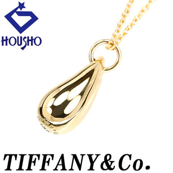 Tiffany Teardrop Necklace K18YG Elsa Peretti Tear Metal only No stones Brand TIFFANY&amp;Co. | 18K Daily use Simple Cute Stylish [Used] [SH120796]