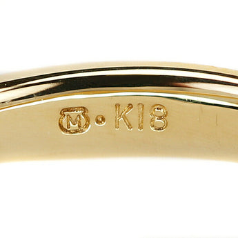 MIKIMOTO Freshwater Pearl Ring K18YG Leaf Plant Botanical Wave Brand MIKIMOTO | 18K Freshwater Pearl White Pearl Daily Use Cute Stylish [Used] [SH120806]