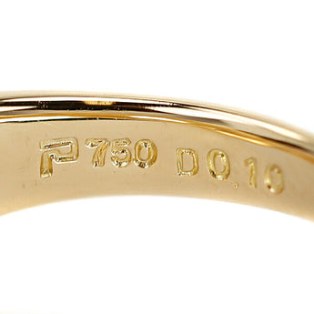 POLA Diamond Ring 0.10ct K18YG Brand POLA | 18K Diamond Daily Use Classic Cute Stylish [Used] [SH120827]