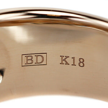 カシケイ ブラウンダイヤモンド メランジェ リング 1.45ct K18PG K18WG 太め 幅広 Kashikey | 18金 ブラウンダイアモンド デイリーユース ゴージャス 豪華 かわいい おしゃれ【中古】【SH120829】