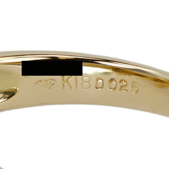 銀座ミワ アコヤパール リング 8.0mm ダイヤモンド K18YG MIWA | 18金 あこや真珠 白真珠 和珠 ダイアモンド 豪華 クラシカル かわいい おしゃれ【中古】【SH120833】