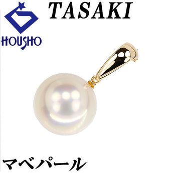 TASAKI Mabe Pearl Pendant Top 13.9mm K18YG Single Pearl Brand TASAKI | 18K Mabe Pearl White Pearl Semicircular Pearl Semicircular Pearl Elegant Cute Stylish [Used] [SH120839]