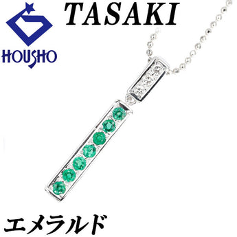TASAKI Tasaki Pearl Emerald Necklace Diamond K18WG Brand TASAKI | 18K Diamond Daily Use Simple Cute Stylish [Used] [SH120862]