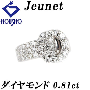 Jeunet Diamond Pinky Ring 0.81ct K18WG Pavé Belt Brand Jeunet | 18K Diamond Elegant Gorgeous Cute Stylish [Used] [SH121115]