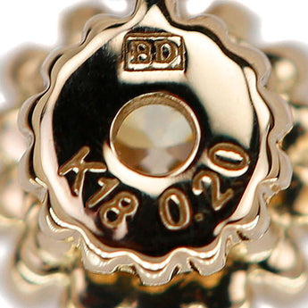 カシケイ ブラウンダイヤモンド ミル ネックレス 0.20ct K18BG 一粒石 ミル打ち ミルグレイン ブランド Kashikey | 18金 ダイアモンド デイリーユース かわいい おしゃれ【中古】【SH121596】