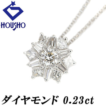 ダイヤモンド ネックレス 0.23ct Pt900 | ダイアモンド デイリーユース 上品 かわいい おしゃれ【中古】【SH121703】