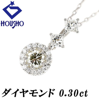 イエローダイヤモンド ネックレス 0.30ct Pt900 | ダイアモンド 上品 エレガント かわいい おしゃれ【中古】【SH121704】