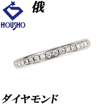 俄 ダイヤモンド ハーフエタニティ リング Pt950 K18PtG 一文字 フェイス FAITH ブランド NIWAKA | 18金 ダイアモンド デイリーユース シンプル 上品 かわいい おしゃれ【中古】【SH122430】