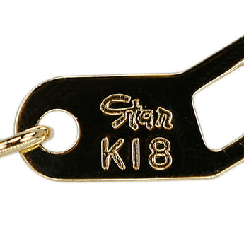 スタージュエリー ダイヤモンド ネックレス 0.04ct K18YG 星 カーブ 華奢 ブランド STAR JEWELRY | 18金 ダイアモンド デイリーユース かわいい おしゃれ【中古】【SH122448】